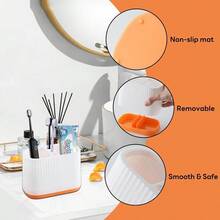 Toothbrush Holder, Toothbrush Holders Bathrooms, Tooth Brush Holder Bathroom Countertop(Anti - Slip) - 預設 - 查看 3