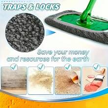 16 Gray Mop Cloths For Both Dry And Wet Use, Quickly Absorbing Water, Suitable For Cleaning Wooden Floors And Tiles - Ideal Choice For Home, Office, And Restaurant Cleaning, Mop Replacement Pad, Flat Floor Cleaning Cloth, Home Cleaning Accessories - 16 chiếc - Xem 7