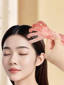 1 chiếc bàn chải massage da đầu hình ngón tay, làm bằng nhựa hổ phách, thiết kế 5 móng tròn, liệu pháp massage da đầu, thư giãn và giảm đau cơ, món quà ngày lễ hoàn hảo, dụng cụ gãi da đầu hình thuôn dài, bàn chải 5 móng, lược massage cạo Gua Sha. - Nhiều màu - Xem 9