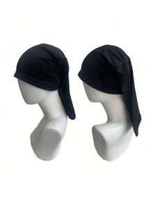 Braided Cap, Made Of High-Quality Silky Stretchy Fabric, Lightweight And Elastic, Wide Design Fully Covers, Protects Hair, Suitable For Active Lifestyle, Prevents Hair Breakage, Double Opening Men's Hair Cap / Double Opening / Single Opening Sleep Cap / Wig - Multicolor - View 9