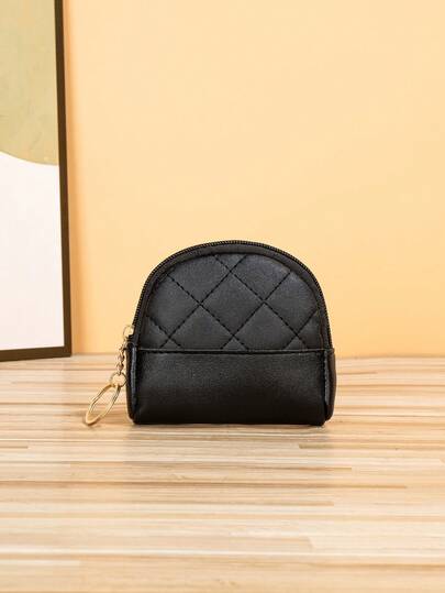 时尚休闲菱形刺绣女士小钱包零钱包迷你钱包钥匙扣钱包豹纹复古钱包