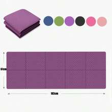 1PC Foldable TPE Yoga Mat,Women's Non-Slip Textured TPE Yoga Matt 6mm Thick, Portable Yoga Pilates Gymnastics TPE Exercise Mat (183 X 61 Cm) - Multicolor - View 6