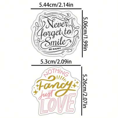 50pcs Motivational Sticker Pack, Water Bottle Vinyl Stickers, Inspirational Stickers For Diary, Laptop, Notebook, Phone Case