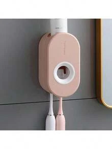 Soporte para cepillo de dientes y dispensador de pasta de dientes montado en la pared, ideal para uso en el baño - Multicolor - Ver 13