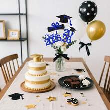 16件套2026毕业主题蓝色装饰品，毕业派对用品 - 多色 - 查看 6