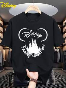Authorized By Disney, Black Disney Spring Dog Short-Sleeved T-Shirt Toy Story Retro-Style Loose Top Is The Same For Men And Women. It Is Necessary For Summer, And It Is A Gift For Disney Lovers. - 黑色 - 查看 1