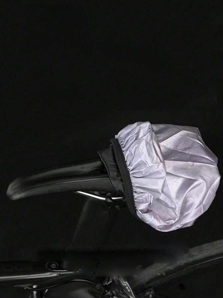 1件装自行车座垫防水套，山地车鞍座防雨罩，电动自行车座垫保护套，骑行座垫装备，黑色 - 查看 1