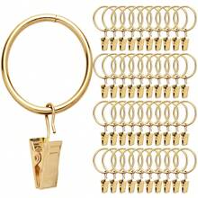 10/30/50pcs Curtain Clips, Curtain Rings, Curtain Clamps, Hanging Rings, Curtain Eyelets, 1.26 Inch Inner Diameter, Suitable For 1 Inch Curtain Rods, Gold, Silver, Silver - Multicolor - View 2