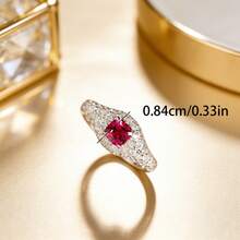 1 chiếc nhẫn thời trang sang trọng, tinh tế, cao cấp được đính toàn bộ đá Cubic Zirconia, thích hợp cho nữ giới đeo hàng ngày. - Bạc - Xem 4