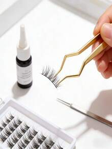 Professional Square Eyelash Extension Tweezers - Stainless Steel Separation Tool. High Precision, Firm Grip, Ergonomic Design, Easily Separate Individual Lashes. Essential Salon Tool For Lash Artists. - Gold - View 5