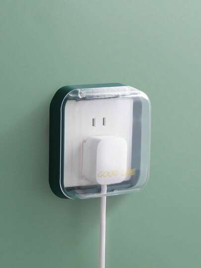 1 pieza Caja protectora moderna y minimalista para enchufes, a prueba de agua y polvo, con adhesivo para montaje en pared, cubierta protectora para interruptores domésticos, caja protectora contra descargas eléctricas, a prueba de aceite en la cocina y a prueba de agua en el baño