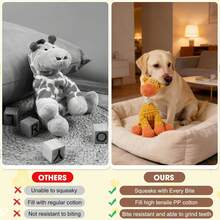 1pc Cute Soft Durable Plush Dog Toy With Clicking Sound, Dental Care Function, Suitable For Small And Medium Dogs - Multicolor - View 11