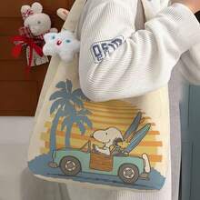 SNOOPY 1 chiếc túi đeo vai cho chó mới năm 2026, túi vải bố đa năng dung tích lớn, túi xách đi học, túi đi làm, quà tặng năm mới, quà tặng ngày Valentine, quà tặng lễ Phục sinh. - Nhiều màu - Xem 7