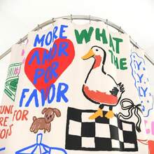 60x72in Hand Drawn Doodle Shower Curtain Brunch Shower Curtain Unique Bathroom Decor Housewarming Coffee Pastry Breakfast Goose Egg Strawberry Peach - 1 - 查看 4