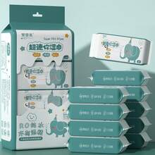 75°C消毒湿巾，宠物手、口、肛门清洁消毒湿巾，温和去除99.9%的细菌 - 多色 - 查看 10