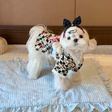 春夏限量版日式宠物和服，手工面料，可爱宠物服装，适合拍照和装扮 - 黑色 - 查看 4