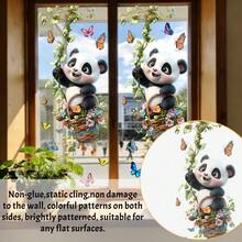 1/4 Set Cute Rabbit Rocking Window Stickers, Suitable For Spring, Reusable PVC Double-Sided Visible Animal Static Cling Window Stickers, Applicable For Glass Doors, Windows, Living Room, Kids Room And Indoor Decoration - Window Stickers - View 8