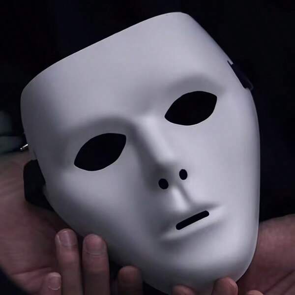 قناع جمجمة على شكل V للرقص الهيب هوب، قناع أشباح بيضاء للرقص والحفلات والتنكر، قناع كامل للوجه للرجال والنساء، ديكور عيد الميلاد ورأس السنة