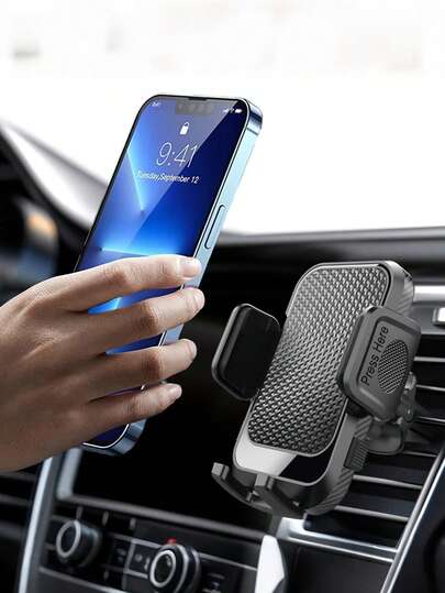 Car Phone Mount – Universal Dashboard & Air Vent Holder With One-Touch Release, 360° Rotation For IPhone, Android, GPS Navigation (4.7"–7")Car Suction Cup Phone Holder, Vent Clip-On Phone Holder