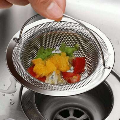 1/3/5/10pcs Stainless Steel Kitchen Sink Filter, Food Catcher, Suitable For Most Sink Drains, Kitchen Accessories,Hotel Kitchen And Restaurant Gadgets