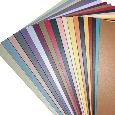 20pcs Assorted Pearlescent Paper, A4 Size (8.27"X11.69"), Suitable For Gift Wrapping, Back To School, Christmas, Handmade DIY, Various Holiday Crafts, Cutting, Bending Or Shaping, Art Paper, Holiday Decoration, Etc.