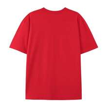 1pc Plus Size Women's Casual Cotton T-Shirt, "Of Course Your Opinion Matters. Just Not To Me." Print, Short Sleeve, Round Neck, Loose Fit, S-5XL Sizes, Black Basic Tee, Daily Wear, Funny Graphic Top, Comfortable Soft Fabric,  Slogan Shirt, Plus Size Available Benito Bowl,Big Game, Football Fast Shipping! Men's Casual And Stylish Short-Sleeved Printed T-Shirt. - 紅色 - 查看 3