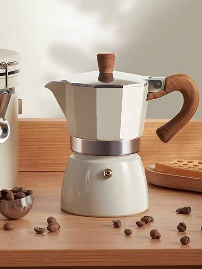 1 قطعة إبريق موكا، صانع قهوة إسبريسو على الطراز الإيطالي باللون الأبيض. سهل التنظيف، ذو هيكل معدني كامل، يعتنق الطراز البسيط. رغوة حليب غنية، م거شح قابل لإعادة الاستخدام، مناسب لجميع مصادر الحرارة - هدية ممتازة لعشاق القهوة.