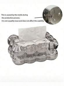1pc Creative Cloud Shaped Tissue Box, Desktop Restaurant Tissue Box, Transparent Bubble Tissue Box, Household Living Room Coffee Table Paper Box, Home Decoration Tissue Box, Suitable For Dining Table, Bedroom, Desk, Living Room, Etc - Multicolor - View 9