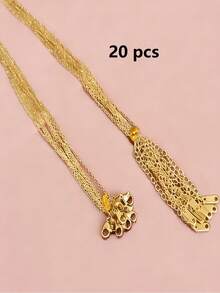 10pcs/20pcs/50pcs/100pcs 18K Gold Plated Stainless Steel High Quality O-Ring Chain With Lobster Clasp Extension Chain, DIY Necklace Making Supplies - Necklace - View 19