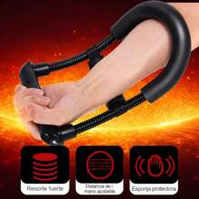 Ejercitador de Dedos y Muñeca para Entrenamiento de Fuerza, Dispositivo de Resistencia Ajustable para Mano, Antebrazo y Rehabilitación.. - Negro - Ver 6