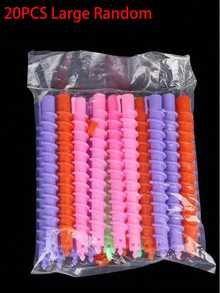 20个螺旋卷发器，DIY造型工具，免加热卷发器，造型套装，美妆工具套装，女士配饰礼品，礼物，旅行，上学，返校季 - 彩色 - 查看 13