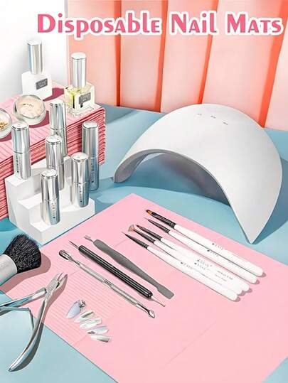 20pcsDisposable Tattoo Table Mats, Waterproof Tattoo Additions, Dental Piercing Bib Cloth, Nail Table Protective Pads - Suitable For Professional Tattoo Artists, Available In Multiple Colors