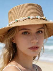 女士夏季帽子 - 女士遮阳帽、女士沙滩帽 - A - 查看 3