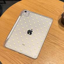 Cute Yellow Star Pattern Tablet Protective Case Compatible With  (A16) 11th Generation 11 Inch (2025)10th Generation 2022, 2023 10.9-Inch MINI 6/7 Air 3/Air 4/Air 5/Air 6/Air 7  2019 (10.2-Inch) And  Pro (10.5-Inch)  Pro (12.9-Inch)  Air 2024 13-Inch  Pro 2024 11-Inch Case With Pencil Holder, Scratch-Resistant, Shockproof, Impact-Resistant, And Flexible Design. Perfect Back-To-School Gift For Women. - Trong sáng - Xem 2