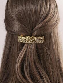 1pc Women's Hair Tie Clip, Bronze Spring Ponytail Holder, Vintage Metal Totem Hair Barrette, Classical Pattern Hair Accessory, Hair Accessories, Head Accessories, Claw Clips - 青銅 - 查看 13