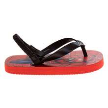 Marvel Spider Man Boys' Flip Flops Fun, Comfortable, And Easy SlipOn Footwear (Toddler Sizes 5-10 / Little Kid Sizes 11-12) - 紅色 - 查看 2