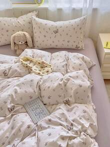 3件套涤纶复古格子印花床上用品套装，适合男孩/女孩宿舍，拉链封口，四季皆宜，柔软透气，适用于宿舍床、单人床、双人床、特大床、卧室，可机洗（1个被套，2个枕套，不含填充物） - 彩色 - 查看 10