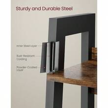 Bookcases - Rustic Brown + Black - View 6