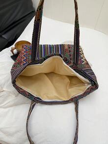 Large Capacity Handbag For Women, New Fashionable Versatile Commuter Shoulder Tote Bag - Multicolor - View 4
