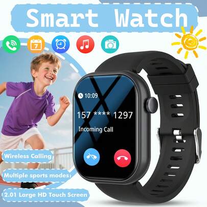 Reloj inteligente de moda para niños 2026, compatible con múltiples idiomas, llamadas inalámbricas, recordatorio de mensajes, registro de actividad infantil, adecuado como regalo de cumpleaños o escolar