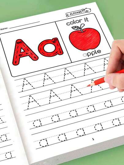A-Z Letter Practice Notebook For Kids, Handwriting Exercise, Reusable Writing Practice Book, Suitable For Home Education, Preschool Activities, Including Reading Worksheets, Great For Classroom Teaching And Back To School Supplies