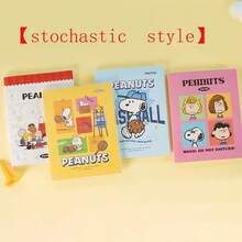 SNOOPY 1pc Yuemu's New Genuine  Rubber Sleeve Book, Student Cartoon Anime Waterproof Rubber Sleeve Book, A5 Horizontal Inner Page Notebook, New Year's Gift, Valentine's Day Gift, Easter Gift[Stochastic Style] - Multicolor - View 6