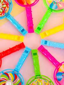 Sifflet et moulin à vent colorés, convenant pour les fêtes et les collectionneurs. Petit cadeau de jouet sifflet et moulin à vent pour le rachat de points de récompense - Multicolore - Voir 3