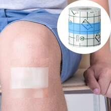 Großes wasserdichtes PU-Folien-Sportband, zum Schutz der Haut & Tattoo-Reparatur, Gitternetz-Muster Design, feuchtigkeitsbeständiges Material, nahtlose Umwicklung (5cm*2m) - Weiss - Übersicht 2