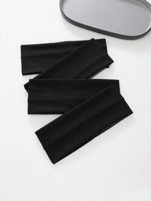 4pcs Unisex Widened Simple Headbands, Slip-Resistant, Absorb Sweat, Elastic, Soft Material Headband Suitable For Yoga, Running, Fitness And Other Sports Hair Band Turban Headband Sweatband, School Stuff, College Fall Winter Hair Accessories For Women For Vacation Outfits Woman Elegant Scarf Women Bandanas Soft Headwrap - 黑色 - 查看 3