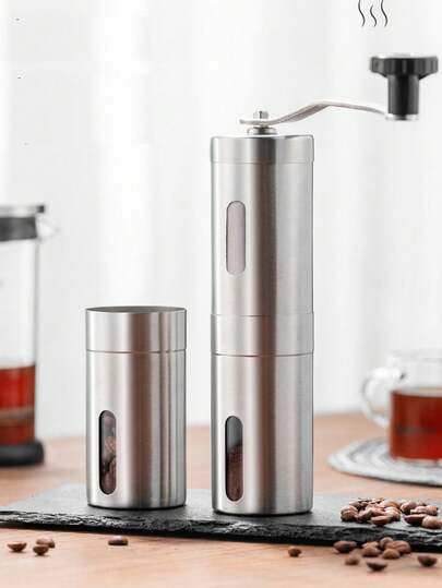 Stainless Steel Manual Coffee Grinder, Portable Hand Crank Coffee Bean Mill, Small Household Coffee Powder Maker