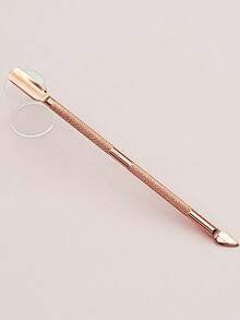 Dụng cụ đẩy và cạo lớp biểu bì móng tay bằng thép không gỉ mạ vàng, phụ kiện làm móng nghệ thuật, dụng cụ làm móng tay. - Màu be - Xem 3