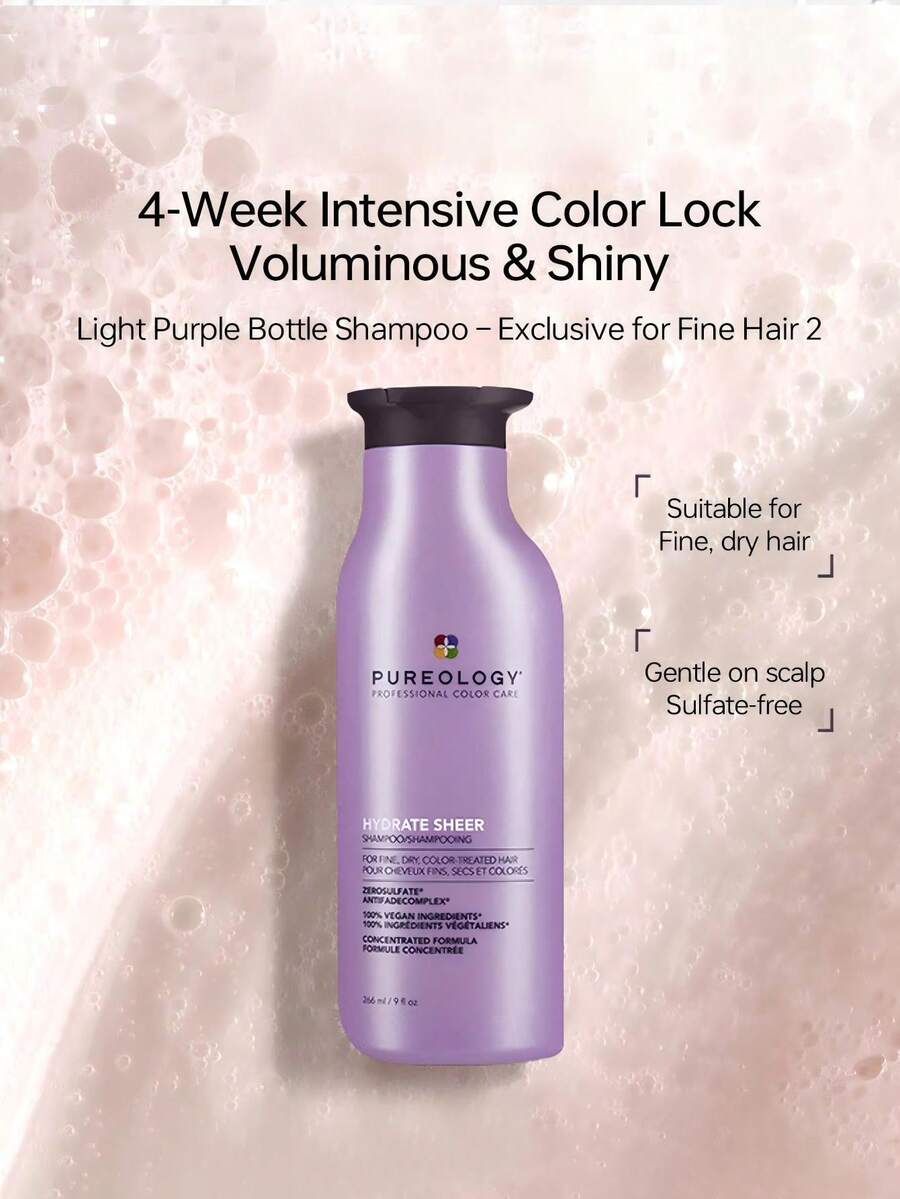Pureology Amino Acid Moisturizing Shampoo, Hydrating Purple Bottle Shampoo & Conditioner, Smooth And Moisturizing - Shampoo (for Fine Hair) 266ml - View 1