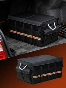 Hộp đựng đồ trong cốp xe 66L kèm túi giữ lạnh, có thể gập lại, làm bằng vải Oxford chống thấm nước với dải phản quang và đáy chống trượt - Hộp đựng đồ trong cốp xe chắc chắn, lý tưởng cho cắm trại, du lịch đường dài và sử dụng hàng ngày, hộp đựng đồ nhiều ngăn, phụ kiện xe hơi thiết yếu. - Hộp đựng đồ 66L - Xem 12