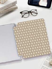 1 件黄色波点彩绘平板电脑保护套，兼容 iPad Mini 4/Mini 5/Mini 6/Mini 7/Air/Air 2/9.7/10.2/10.5/Air 4/Air 5/10.9/Pro 11 英寸/第十代/Air 11 英寸 (M2)-2024/Pro 11 英寸 (M4)-2024/Air 11 英寸 (M3) 2025/(A16) 11 英寸第十一代 2025，Galaxy Tab A8 10.5 英寸 2022。功能：内置笔槽、三折支架、TPU 软边保护、磁吸式睡眠/唤醒、简约/趣味/个性化/创意设计。 - 彩色 - 查看 5